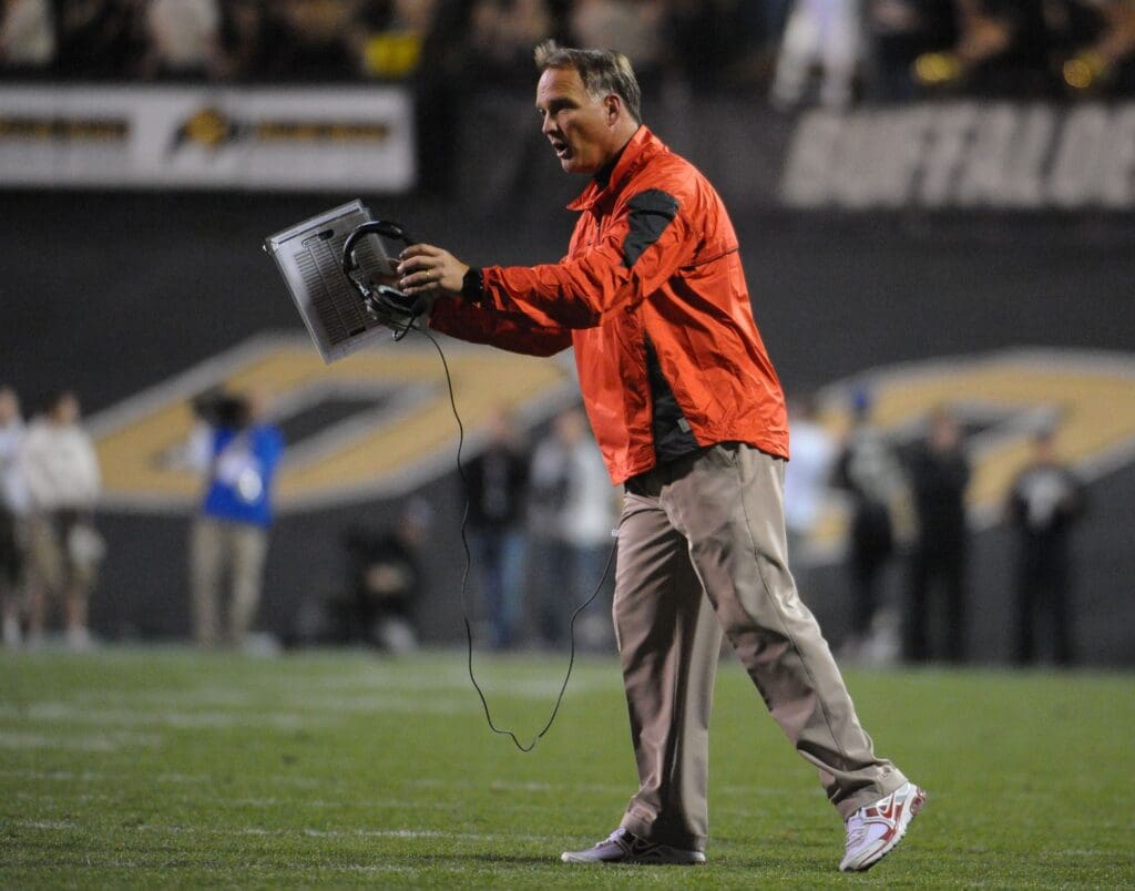 Oct 2, 2010; Boulder, CO, USA; Georgia Bulldogs head coach Mark Richt against the Colorado Buffaloes during the fourth quarter at Folsom Field. Colorado beat Georgia 29-27.