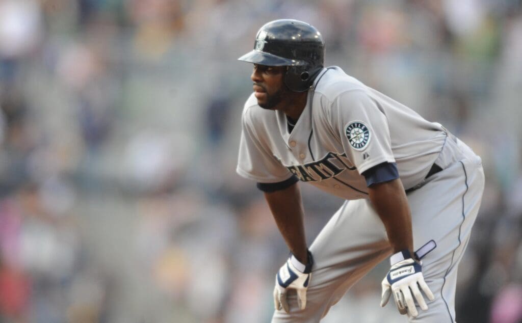 June 12, 2010; San Diego, CA, USA; Seattle Mariners left fielder Milton Bradley (15) against the San Diego Padres at Petco Park.