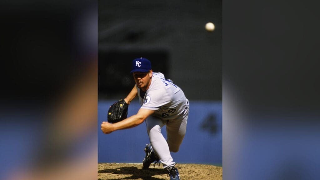 Unknown Date, 1997; Bronx, NY, USA; FILE PHOTO; Kansas City Royals pitcher Mitch Williams (49) in action against the New York Yankees at Yankee Stadium.