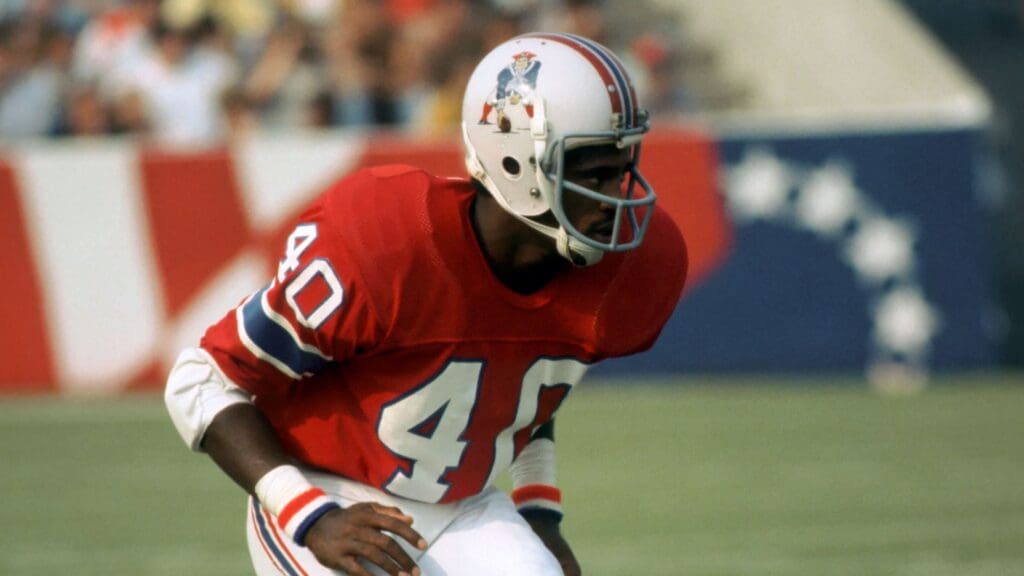 Unknown Date; Foxboro, MA, USA; FILE PHOTO; New England Patriots cornerback (40) Mike Haynes in action during the 1977 season at Foxboro Stadium.