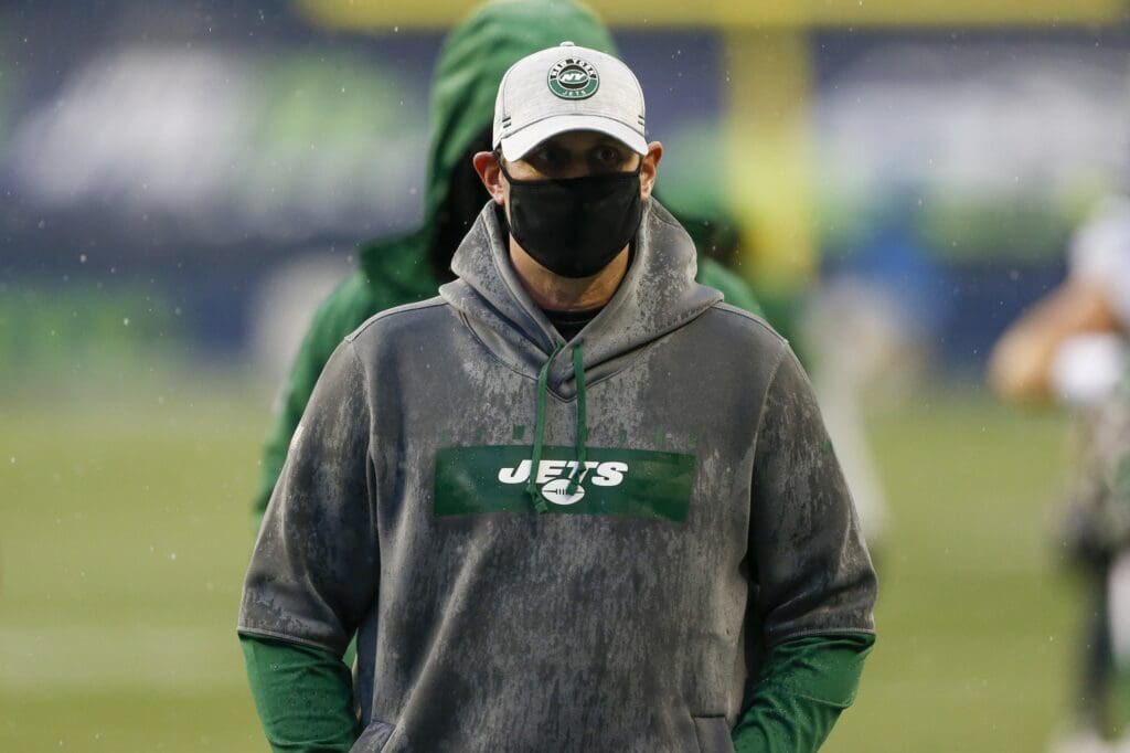 Dec 13, 2020; Seattle, Washington, USA; New York Jets head coach Adam Gase walks to the locker room following a 40-3 loss against the Seattle Seahawks at Lumen Field