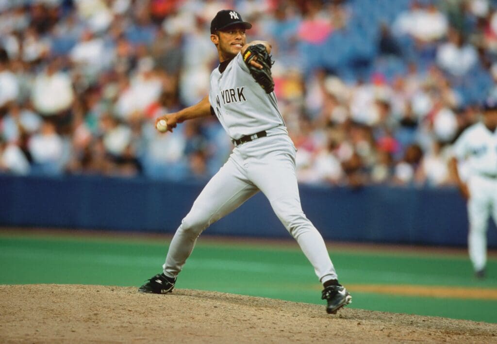 Unknown date; Toronto, ON, CANADA; New York Yankees pitcher (42) Mariano Rivera in action against the Toronto Blue Jays at the Skydome.