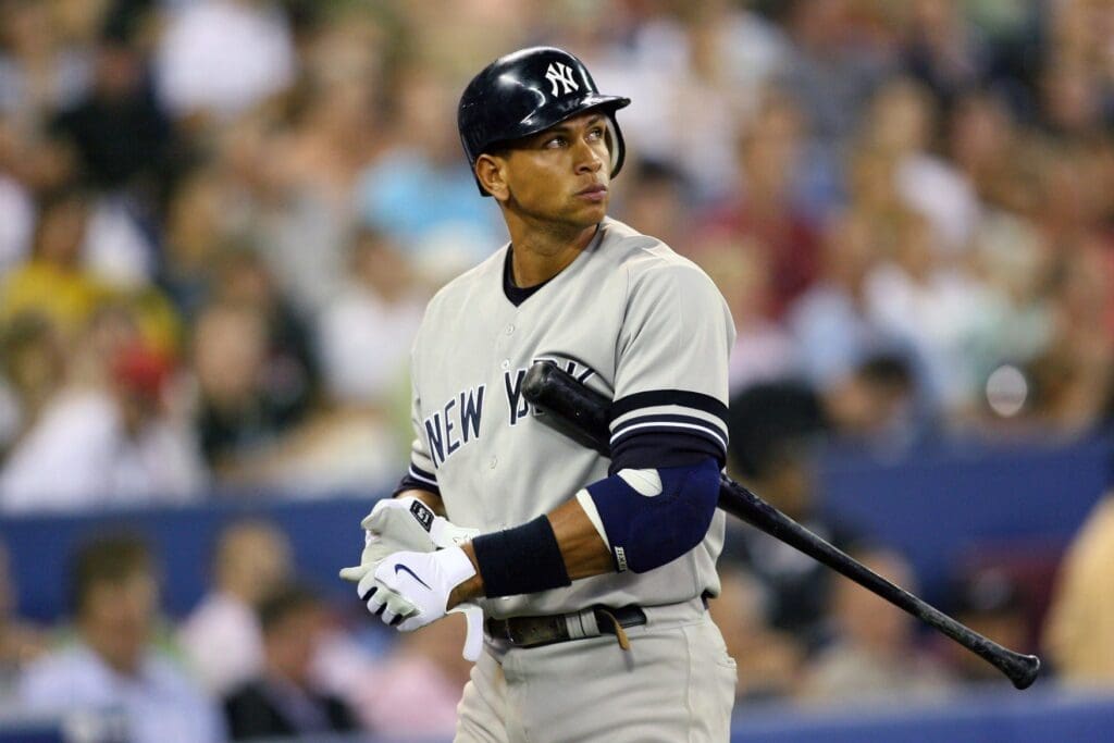 May 30, 2007; Toronto, ON, Canada; New York Yankees third baseman (13) Alex Rodriguez reacts after striking out against the Toronto Blue Jays at the Rogers Centre in Toronto, ON. New York won 10-5.