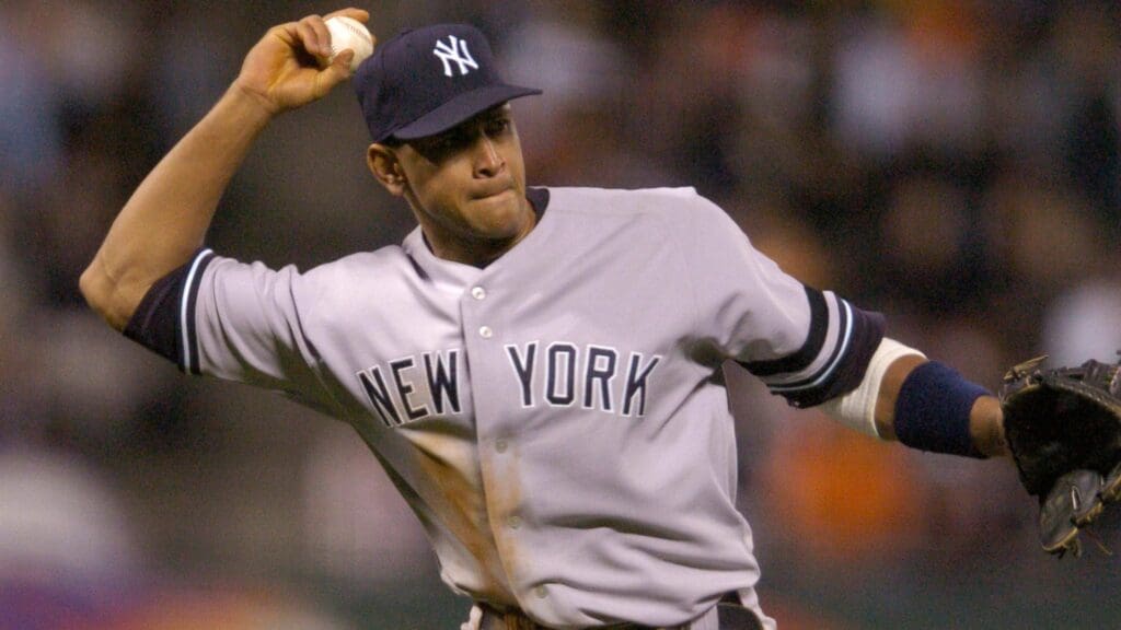 Jun 22, 2007; San Francisco, CA, USA; New York Yankees third baseman Alex Rodriguez (13) throws to first base after catching a grounder during the 7th inning against the San Francisco Giants at AT&T Park in San Francisco, CA. The Yankees defeated the Giants 7-3.
