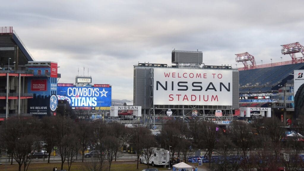 Dec 29, 2022; Nashville, Tennessee, USA; A general view of Nissan Stadium before the game between the Tennessee Titans and the Dallas Cowboys.