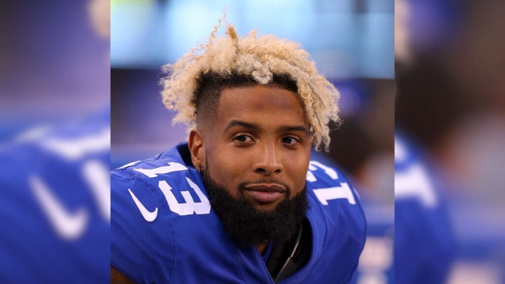 Aug 11, 2017; East Rutherford, NJ, USA; New York Giants wide receiver Odell Beckham Jr. (13) during a preseason game against the Pittsburgh Steelers at MetLife Stadium.