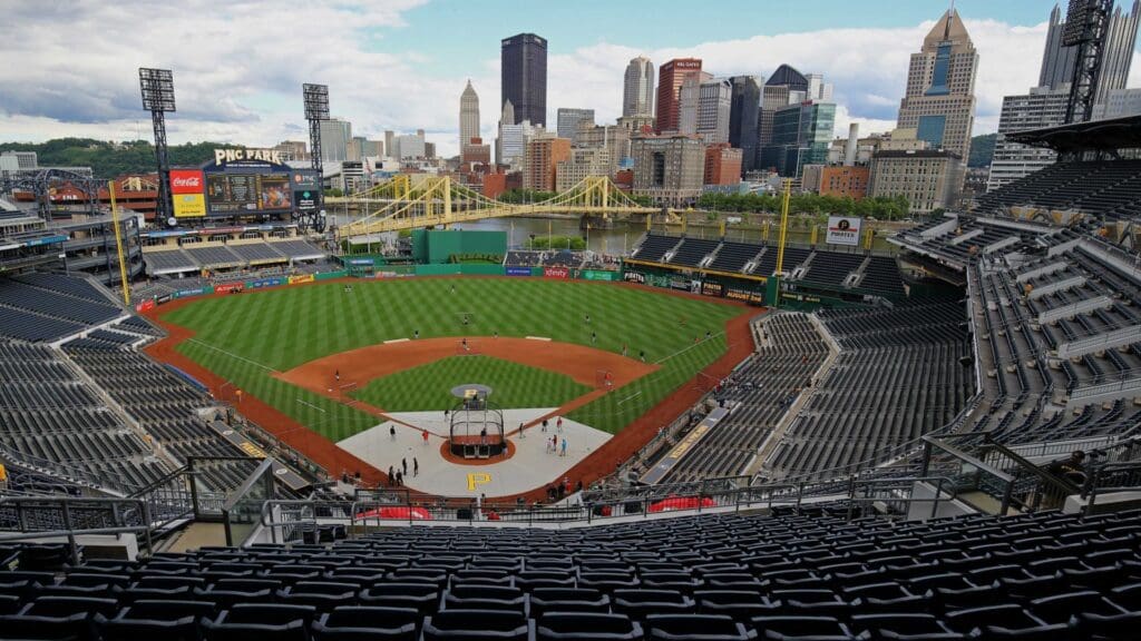 Jun 8, 2017; Pittsburgh, PA, USA; A view of the stadium prior to the game of the Miami Marlins against the Pittsburgh Pirates at PNC Park.