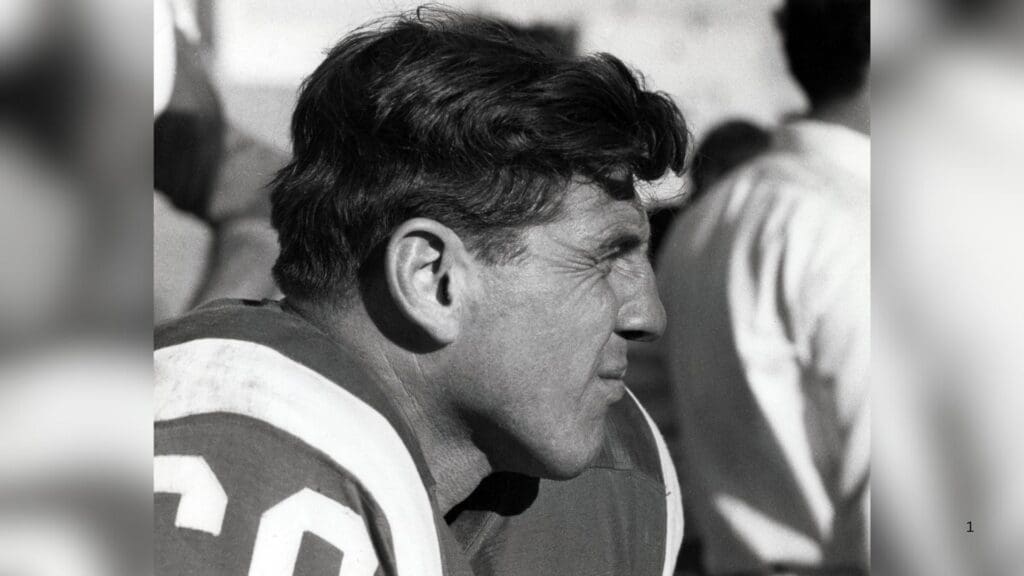 Jan 15, 1961; Los Angeles, CA, USA; FILE PHOTO; Philadelphia Eagles linebacker/center (60) CHUCK BEDNARIK on the bench during the 1961 Pro Bowl at Memorial Coliseum.