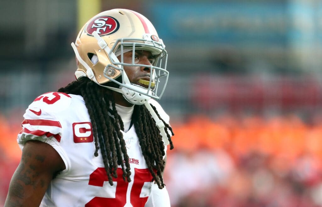 Sep 8, 2019; Tampa, FL, USA;San Francisco 49ers cornerback Richard Sherman (25) during the second half at Raymond James Stadium.