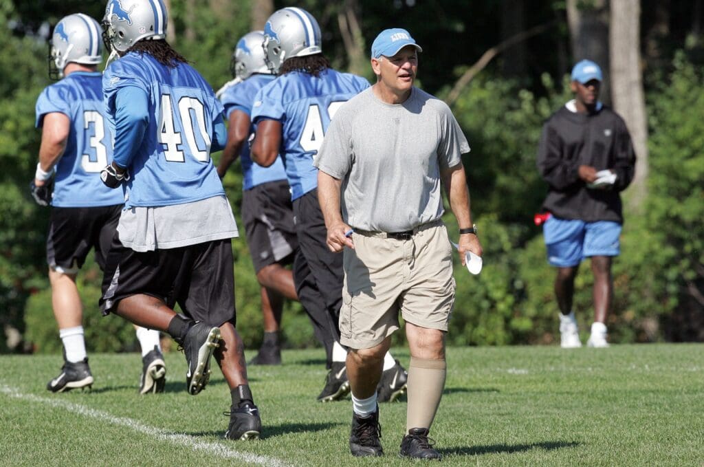 August 5, 2006; Allen Park, MI, USA; Detroit Lions head coach Rod Marinelli during practice at the team's training facility in Allen Park.