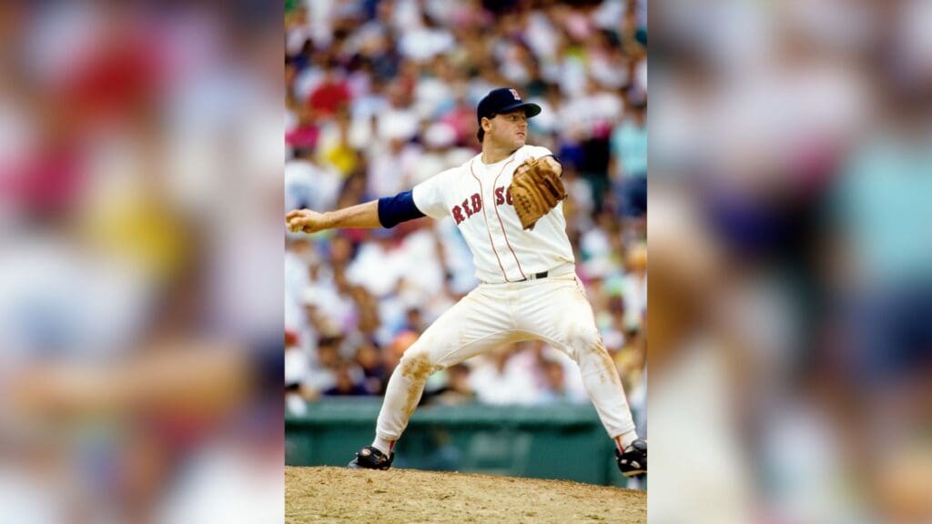 Jul 6, 1991; Boston, MA, USA, FILE PHOTO; Boston Red Sox pitcher Roger Clemens in action against the Detroit Tigers at Fenway Park.