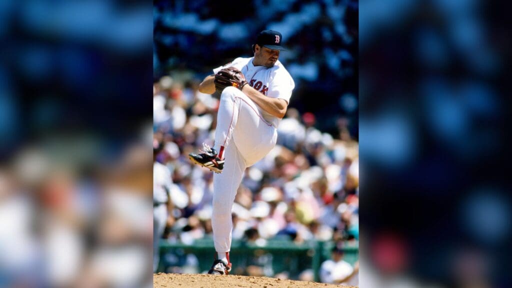 Unknown date 1994; Boston, MA, USA, FILE PHOTO; Boston Red Sox pitcher Roger Clemens in action at Fenway Park during the 1994 season.