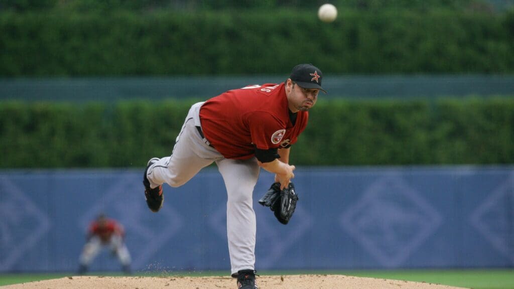 June 27, 2006; Detroit, MI, USA; Houston Astros starting pitcher (22) Roger Clemens delivers a pitch against the Detroit Tigers at Comerica Park