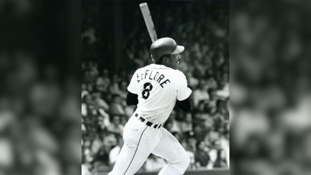 May 1976; Detroit, MI USA; FILE PHOTO; Detroit Tigers outfielder Ron LeFlore at bat.