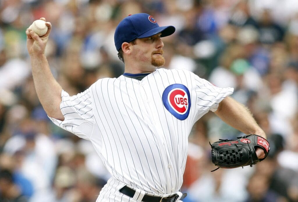 Jun 17, 2009; Chicago, IL, USA; Chicago Cubs starting pitcher Ryan Dempster (46) delivers a pitch during the fourth inning against the Chicago White Sox at Wrigley Field. The White Sox won 4-1.