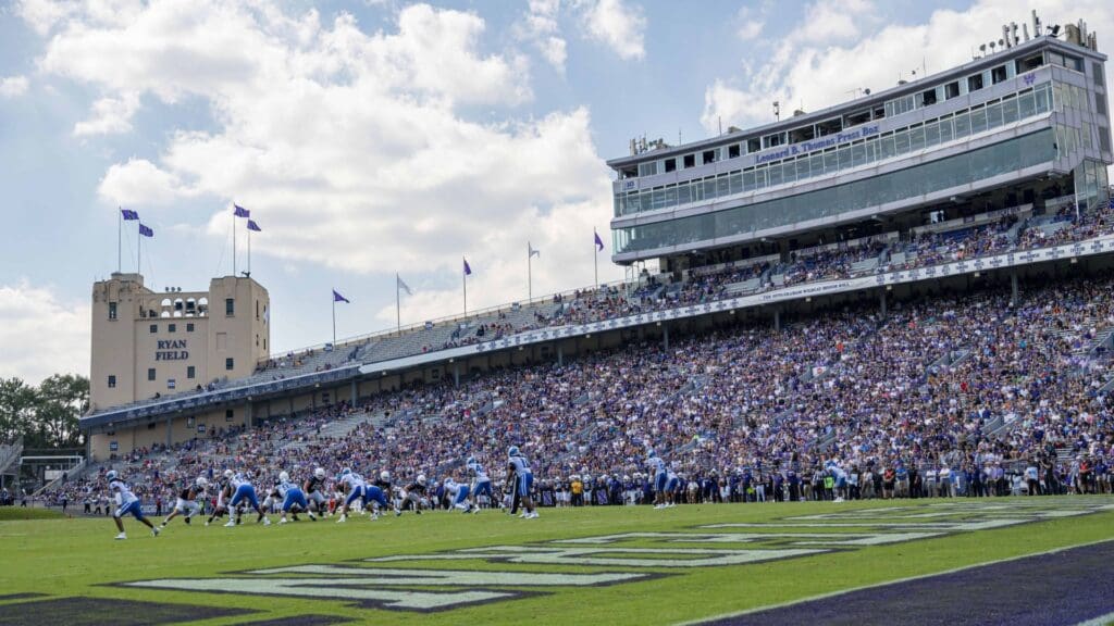 Sep 10, 2022; Evanston, Illinois, USA; A general wide view during the fourth quarter in a game between the Duke Blue Devils and the Northwestern Wildcats at Ryan Field.