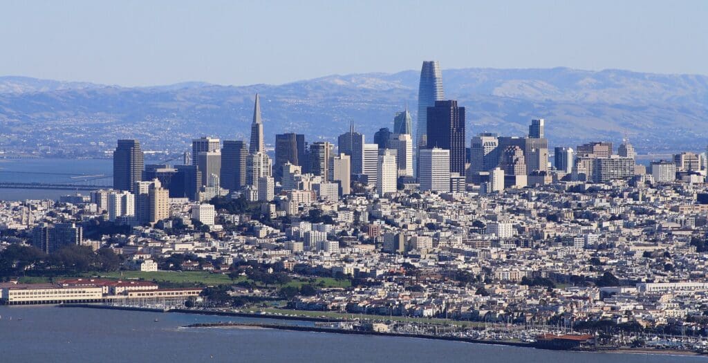 San Francisco skyline from Marin Headlands