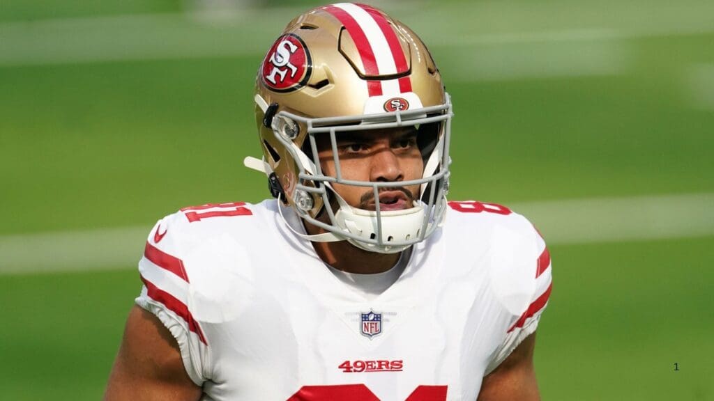 Nov 29, 2020; Inglewood, California, USA; San Francisco 49ers tight end Jordan Reed (81) during the game against the Los Angeles Rams at SoFi Stadium. The 49ers defeated the Rams 23-20.