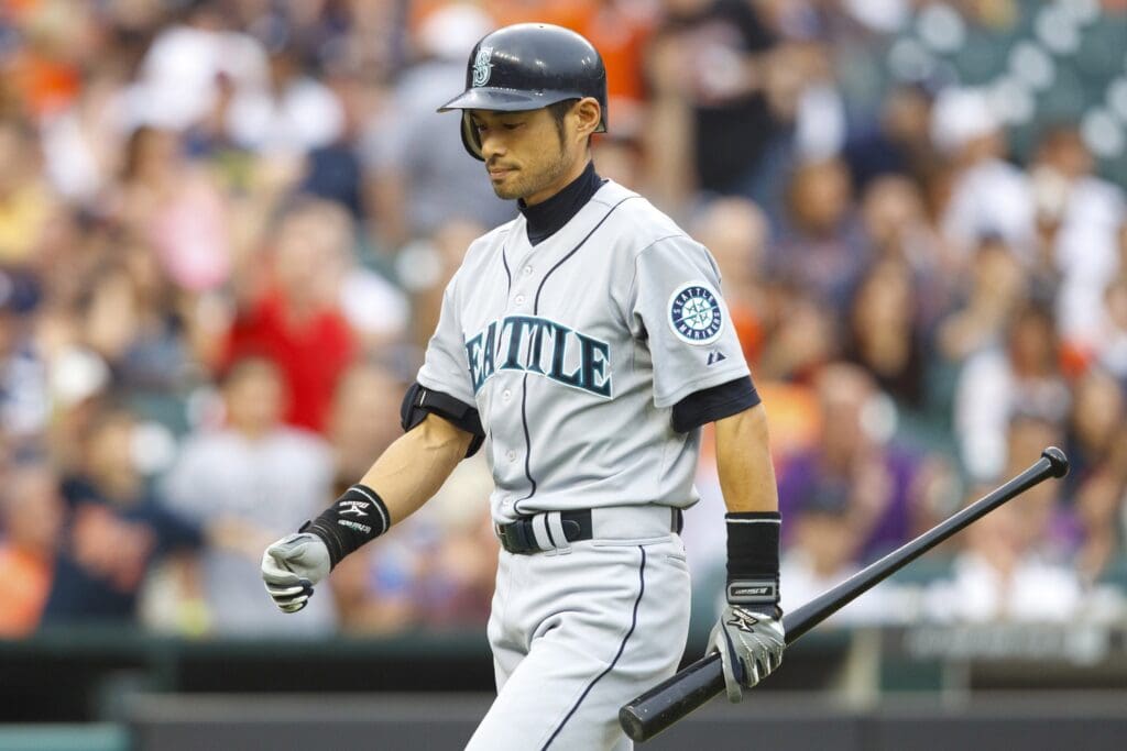 June 09, 2011; Detroit, MI, USA; Seattle Mariners right fielder Ichiro Suzuki (51) walks back to the dugout after striking out against the Detroit Tigers at Comerica Park.