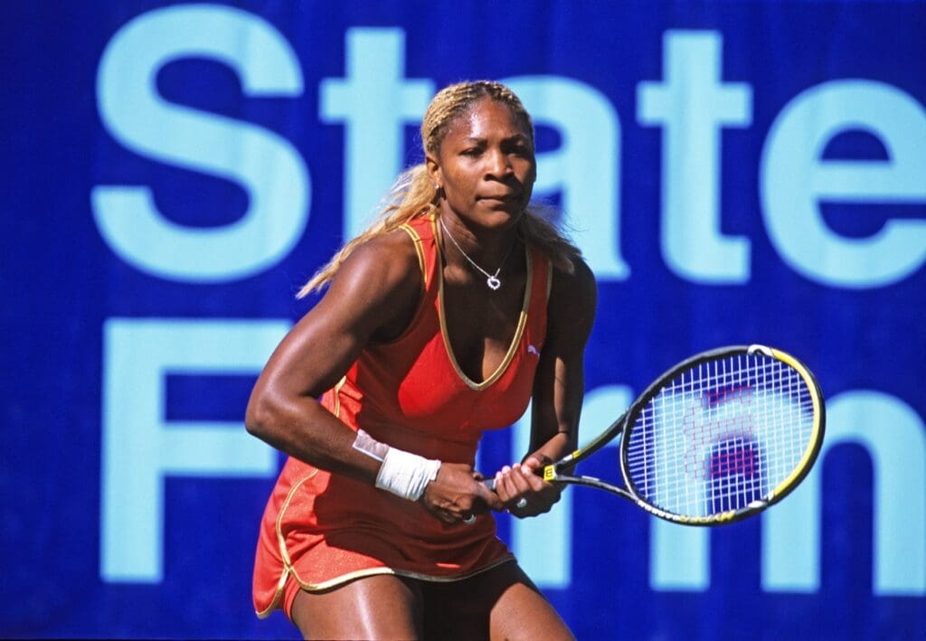 Feb 25, 2002; Scottsdale, AZ, USA; FILE PHOTO; Serena Williams in action during her match against Jennifer Captriati (not shown) at Fairmont Scottsdale Princess.