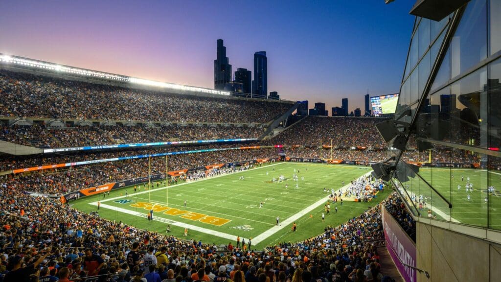 Aug 8, 2019; Chicago, IL, USA; A general view of Soldier Field during the second quarter of the preseason game between the Chicago Bears and the Carolina Panthers
