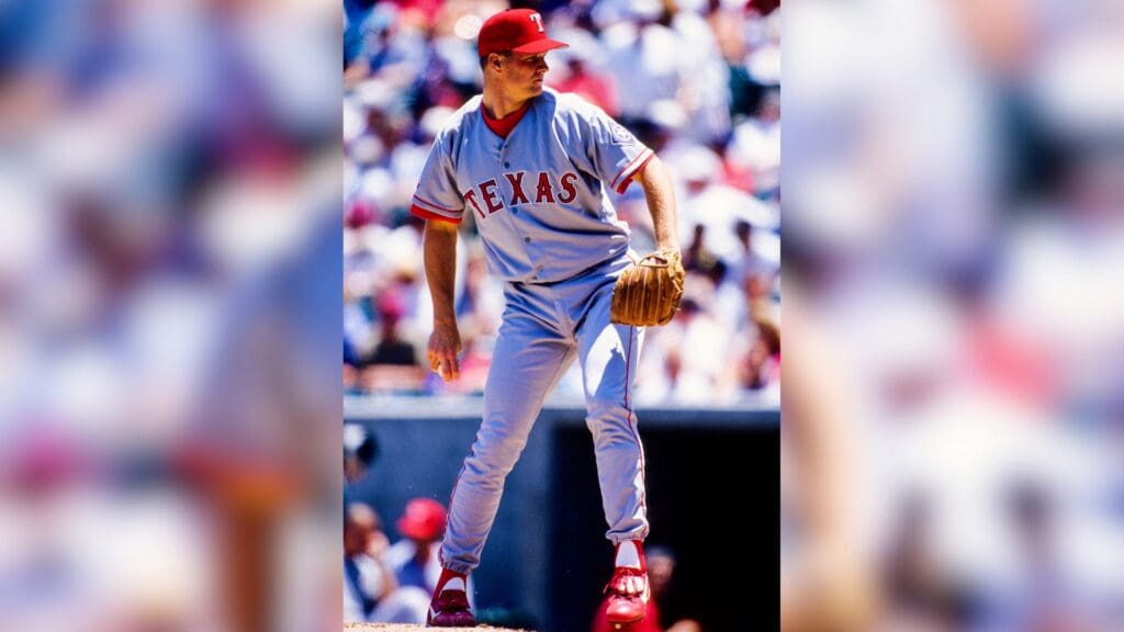 1998, Unknown location, USA; FILE PHOTO; Texas Rangers pitcher Todd Van Poppel in action on the mound against during the 1998 season.