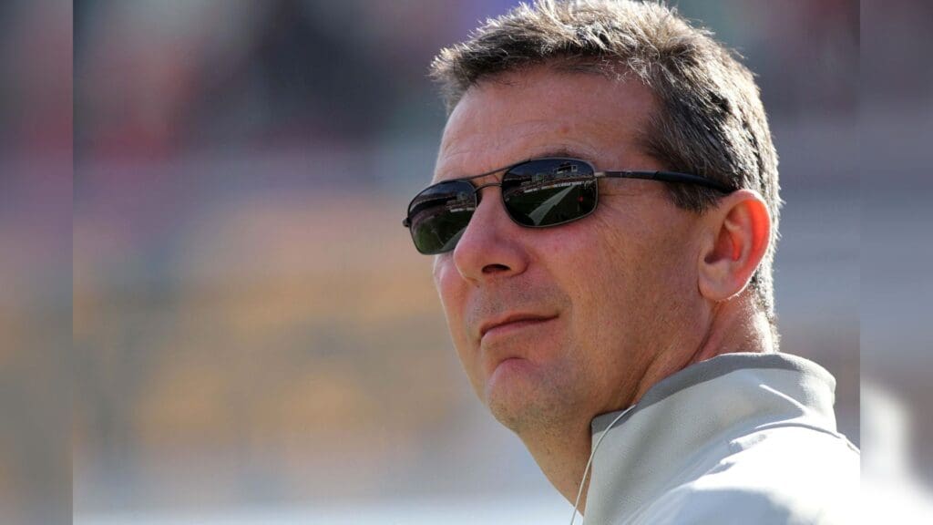 December 23, 2012; Tampa, FL, USA; Ohio State Buckeyes head football coach Urban Meyer watches the game between the Tampa Bay Buccaneers and St. Louis Rams during the second quarter at Raymond James Stadium.