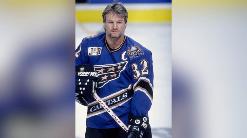Unknown date 1996; Miami, FL, USA; FILE PHOTO; Washington Capitals center Dale Hunter (32) on the ice against the Florida Panthers at the Miami Arena.