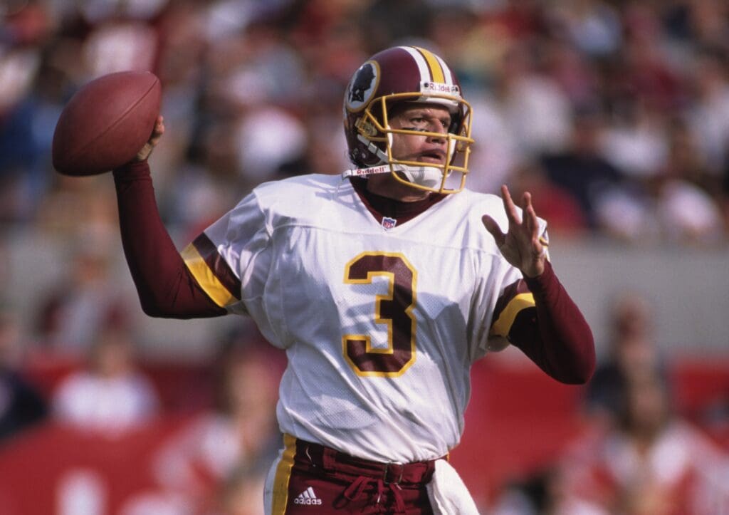 Nov 5, 2000; Tempe, AZ, USA; FILE PHOTO; Washington Redskins quarterback Jeff George (3) in action against the Arizona Cardinals at Sun Devil Stadium.