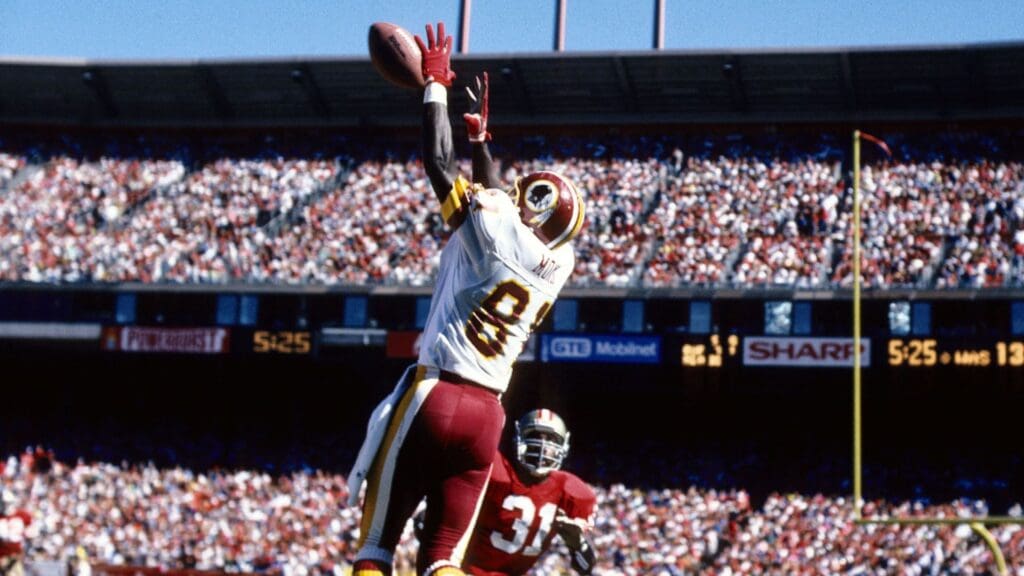 Sep 16, 1990, USA; FILE PHOTO; Washington Redskins receiver #81 Art Monk in action against the San Francisco 49ers at Candlestick Park