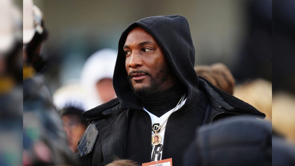 Nov 29, 2024; Boulder, Colorado, USA; Retired American football player Aqib Talib before the game between the Oklahoma State Cowboys against the Colorado Buffaloes at Folsom Field. 