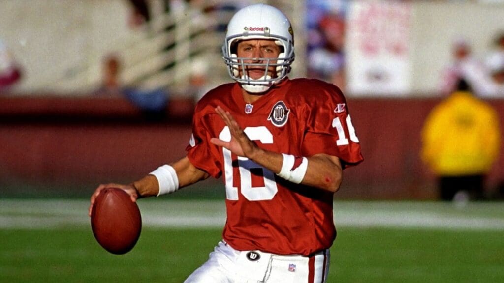 Dec. 27, 1998; Tempe, AZ, USA; FILE PHOTO; Arizona Cardinals quarterback Jake Plummer against the San Diego Chargers at Sun Devil Stadium.