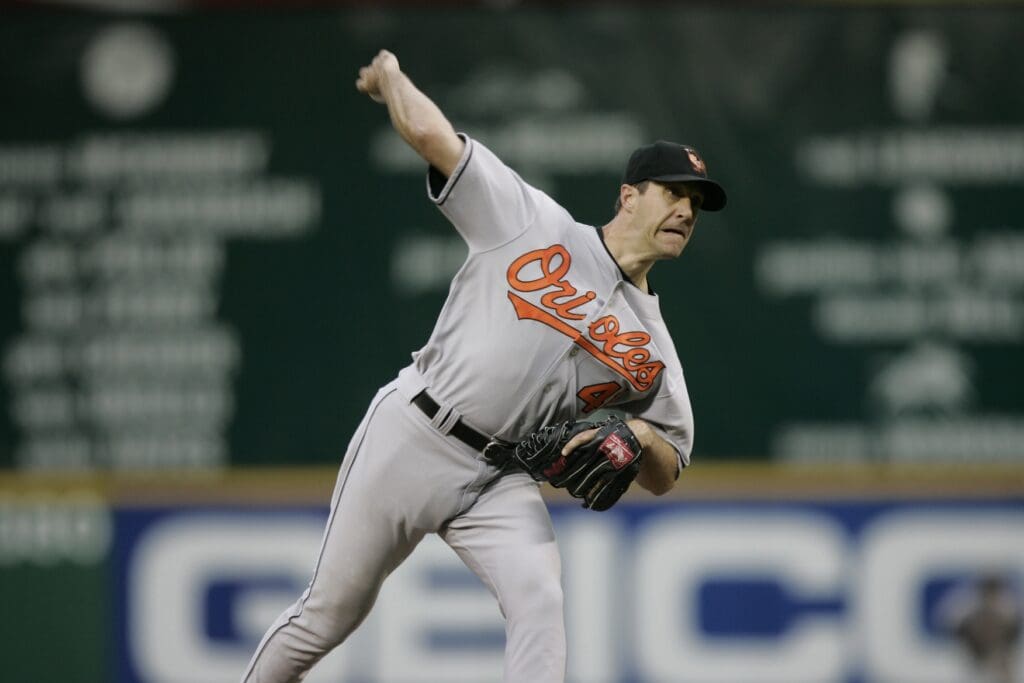 May 18, 2007; Washington, DC, USA; Baltimore Orioles pitcher (41) Steve Trachsel pitches against the Washington Nationals in the first inning at RFK stadium in Washington, DC.