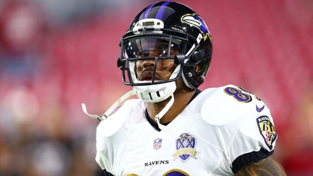 Oct 26, 2015; Glendale, AZ, USA; Baltimore Ravens wide receiver Steve Smith Sr. (89) against the Arizona Cardinals at University of Phoenix Stadium. The Cardinals defeated the Ravens 26-18.