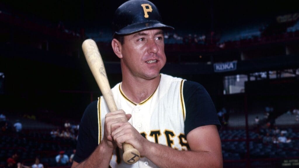 Unknown date and location; USA; FILE PHOTO; Pittsburgh Pirates second baseman Bill Mazeroski (9) poses for a portrait on the field.