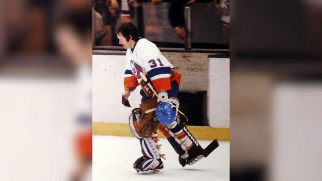 Billy Smith, goaltender with New York Islanders, circa late 1970s.