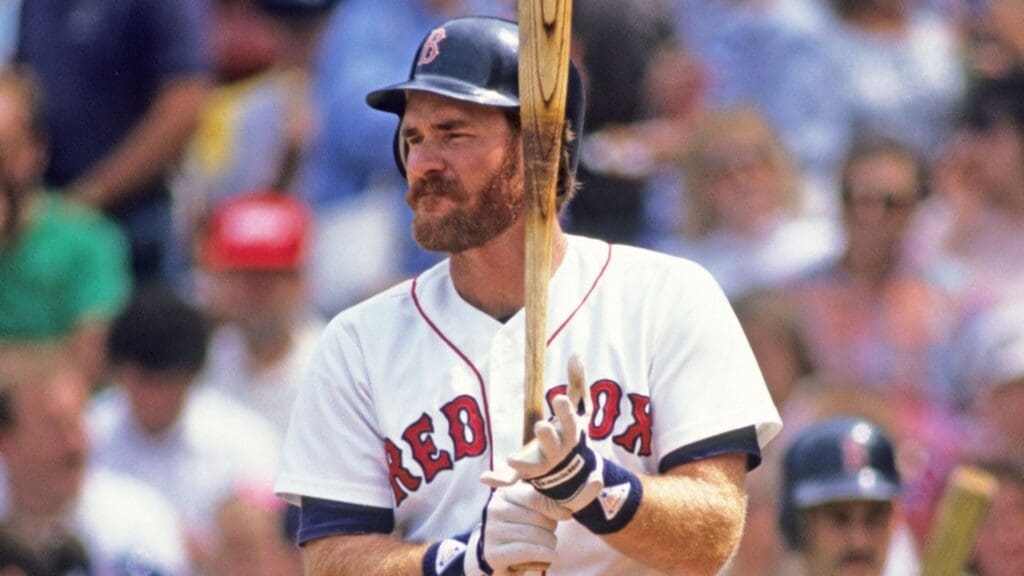 Jun 24, 1989; Boston, MA, USA; FILE PHOTO; Boston Red Sox third baseman Wade Boggs at bat against the Minnesota Twins at Fenway Park. 