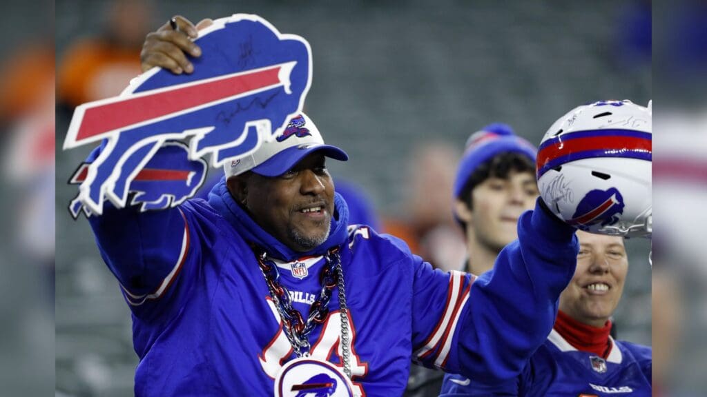 Jan 2, 2023; Cincinnati, Ohio, USA; Buffalo Bills fans before the game against the Cincinnati Bengals at Paycor Stadium.