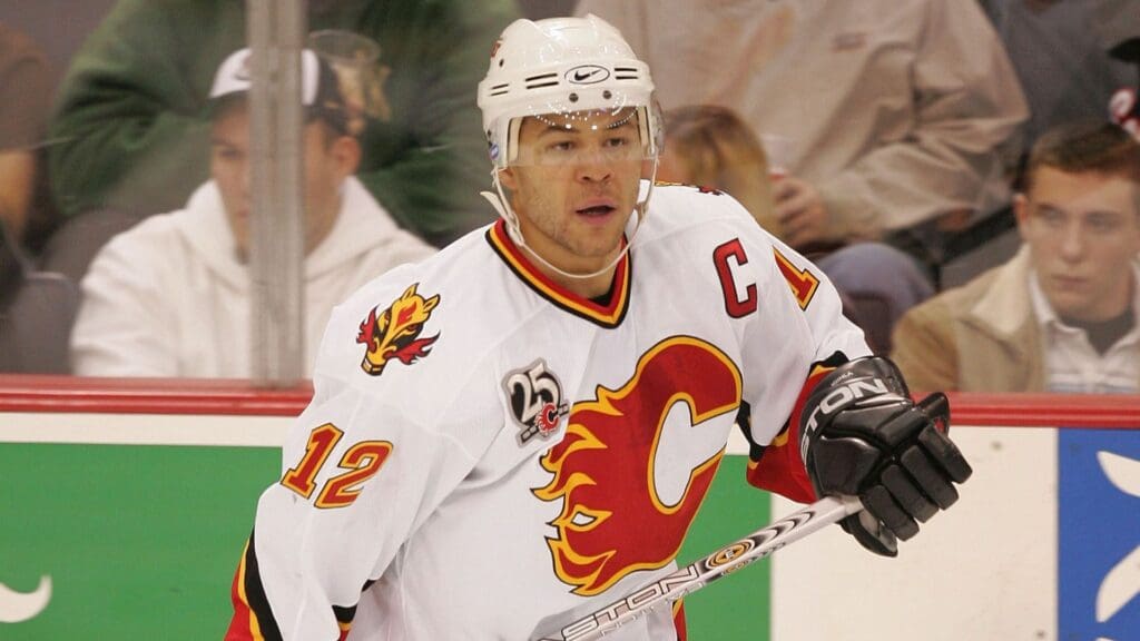 Dec 3, 2005; Pittsburgh, PA, USA; Calgary Flames right winger (12) Jarome Iginla in action against the Pittsburgh Penguins at Mellon Arena.