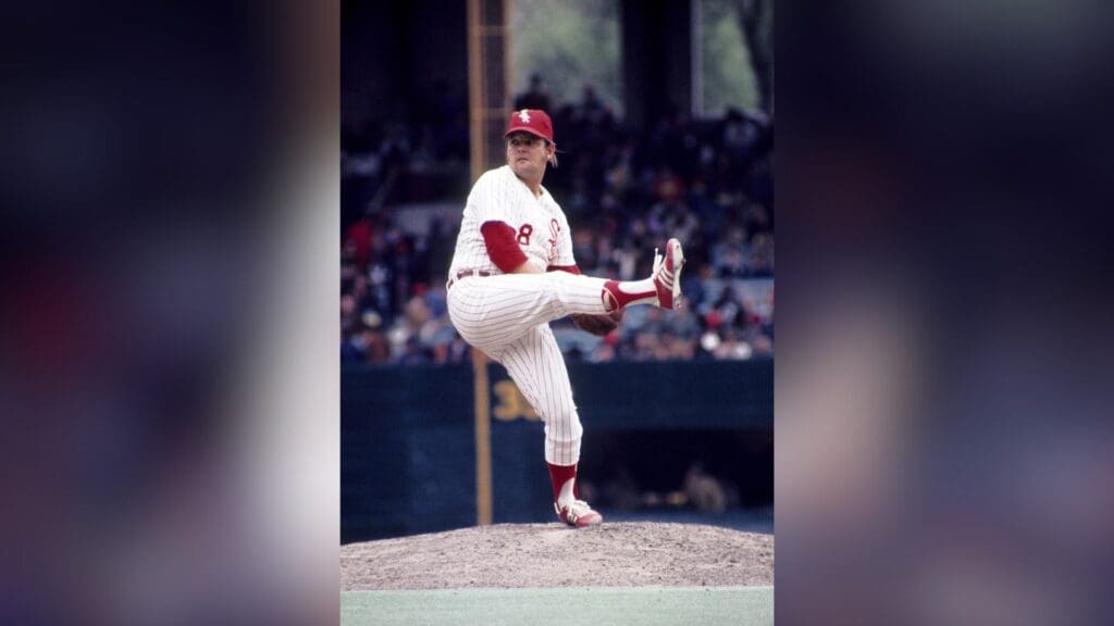 May 1973; Chicago, IL, USA; FILE PHOTO; Chicago White Sox pitcher Wilbur Wood (8) delivers a pitch at Comiskey Park during the 1973 season.