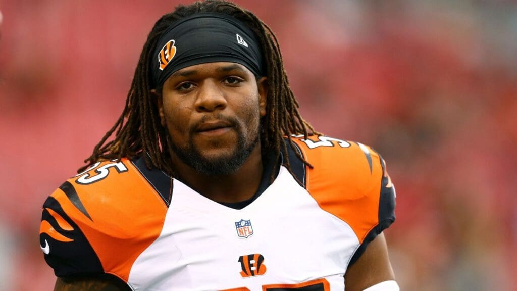 Aug 24, 2014; Glendale, AZ, USA; Cincinnati Bengals linebacker Vontaze Burfict (55) against the Arizona Cardinals at University of Phoenix Stadium.