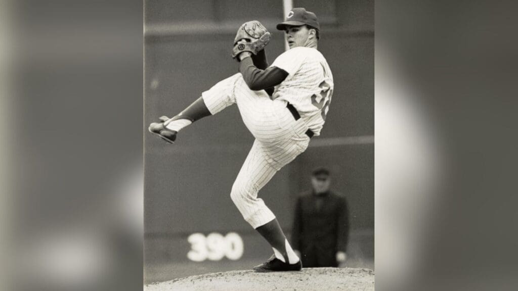 Unknown date; Cincinnati, OH; USA; FILE PHOTO; Cincinnati Reds pitcher Gary Nolan (38) pitches at Crosley Field.