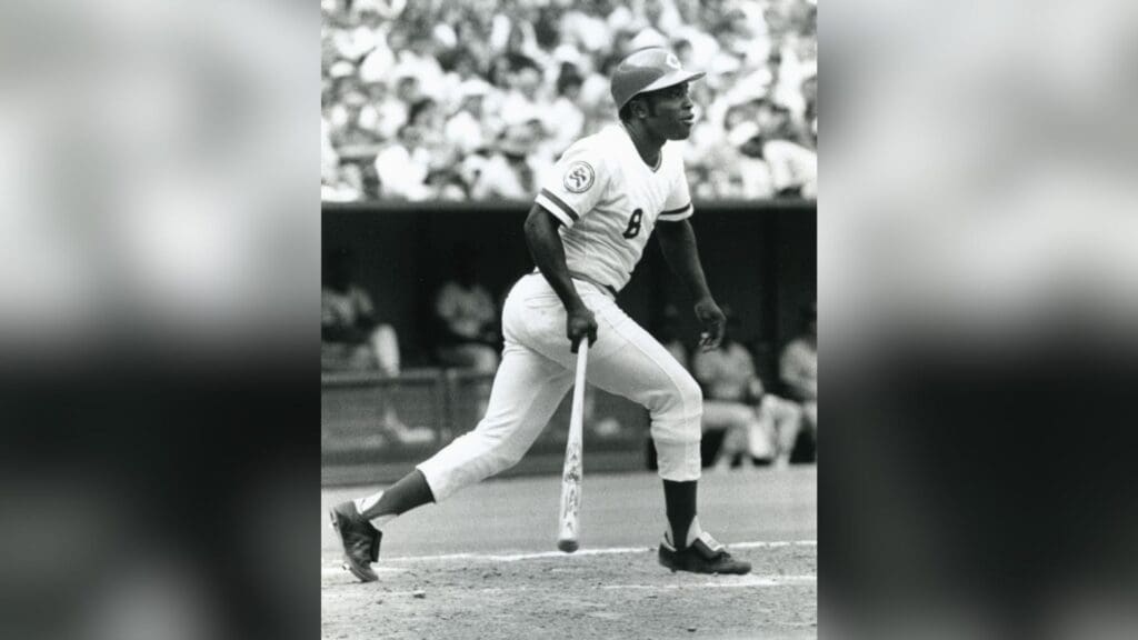 May 1972; Cincinnati, OH, USA; FILE PHOTO; Cincinnati Reds second baseman Joe Morgan (8) in action at Riverfront Stadium during the 1972 season.