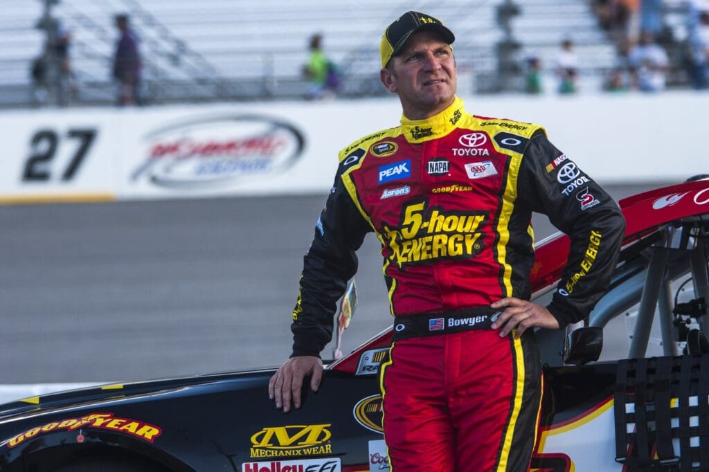Sep 6, 2013; Richmond, VA, USA; Sprint Cup Series driver Clint Bowyer (15) during qualifying for the Federated Auto Parts 400 at Richmond International Raceway.