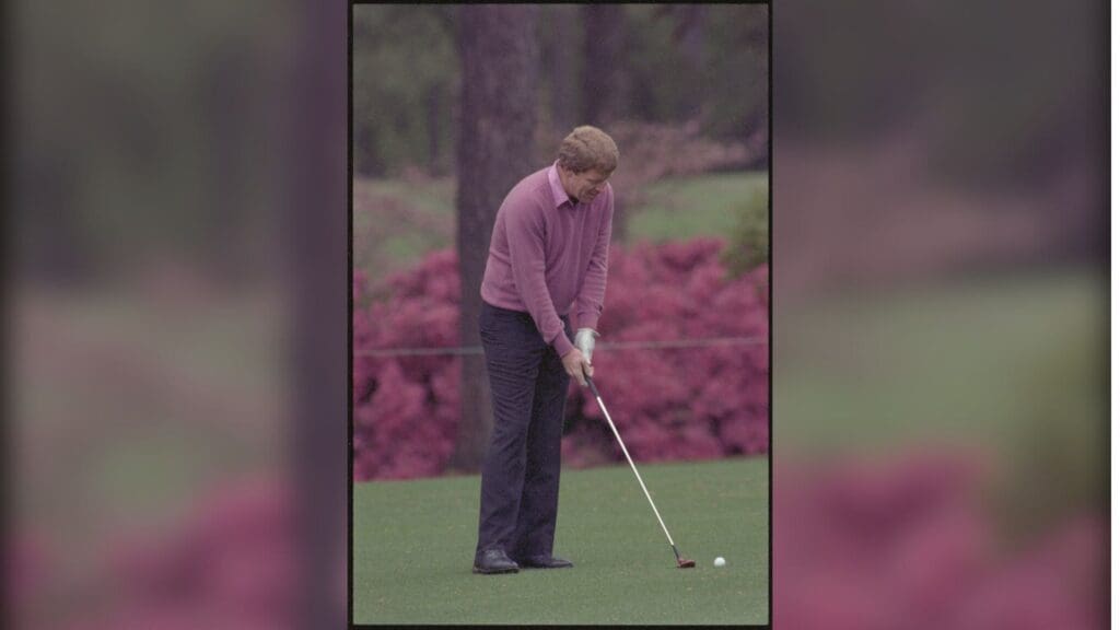 04/05/1989; Augusta, Georgia USA; Colin Montgomerie at the Augusta National Golf Course during the 1989 Masters.