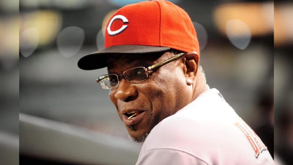 Aug. 19, 2010; Phoenix, AZ, USA; Cincinnati Reds manager Dusty Baker against the Arizona Diamondbacks at Chase Field.