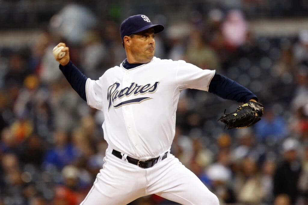 June 4, 2008; San Diego, CA, USA; San Diego Padres pitcher Greg Maddux (30) pitches game against the Chicago Cubs at Petco Park.