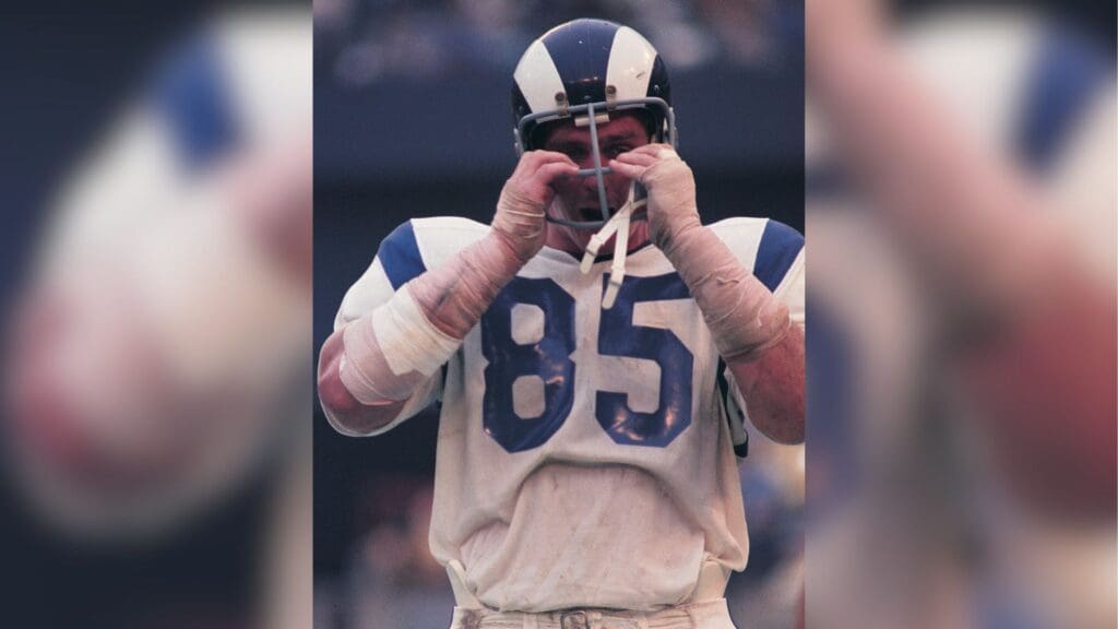 Oct, 1971; Los Angeles, CA, USA; FILE PHOTO; Los Angeles Rams linebacker Jack Youngblood (85) in action during the 1971 season.
