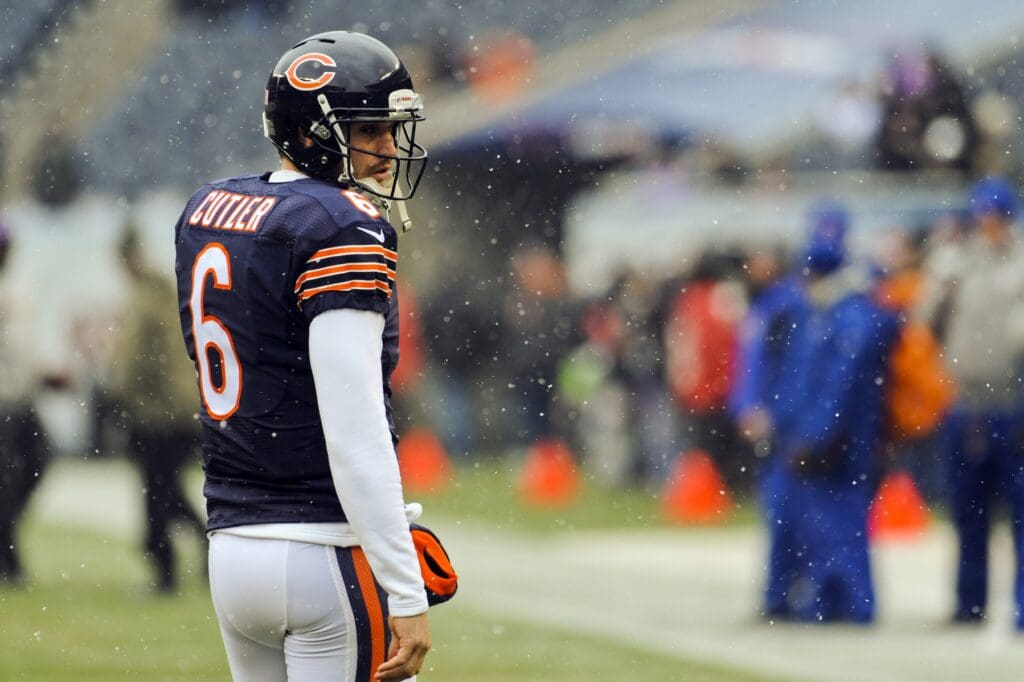 Nov 16, 2014; Chicago, IL, USA; Chicago Bears quarterback Jay Cutler (6) before their game against the Minnesota Vikings at Soldier Field.