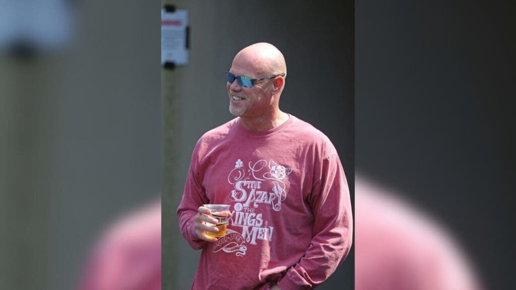 Sep 10, 2017; Chicago, IL, USA; Chicago Bears former quarterback Jim McMahon on the sidelines during the second quarter against the Atlanta Falcons at Soldier Field.